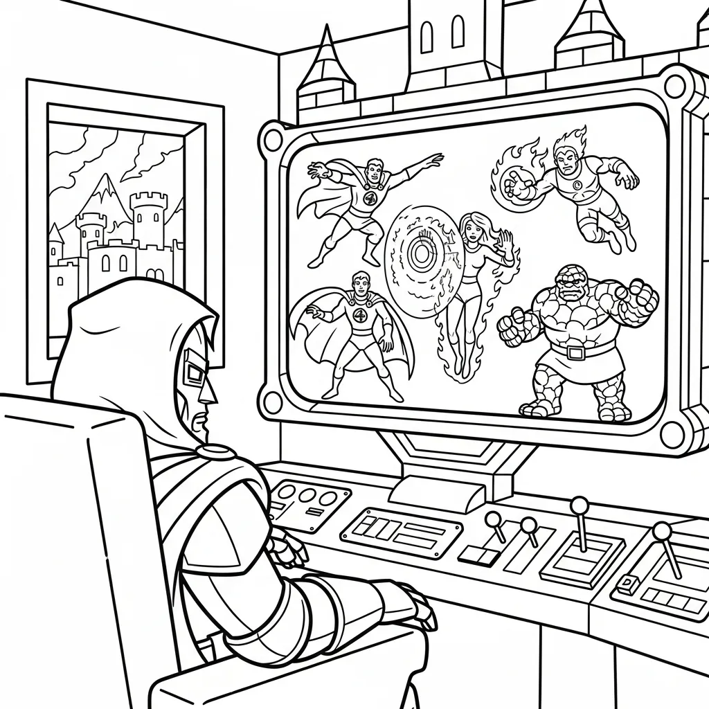 Doctor Doom 15 para colorear para imprimir gratis