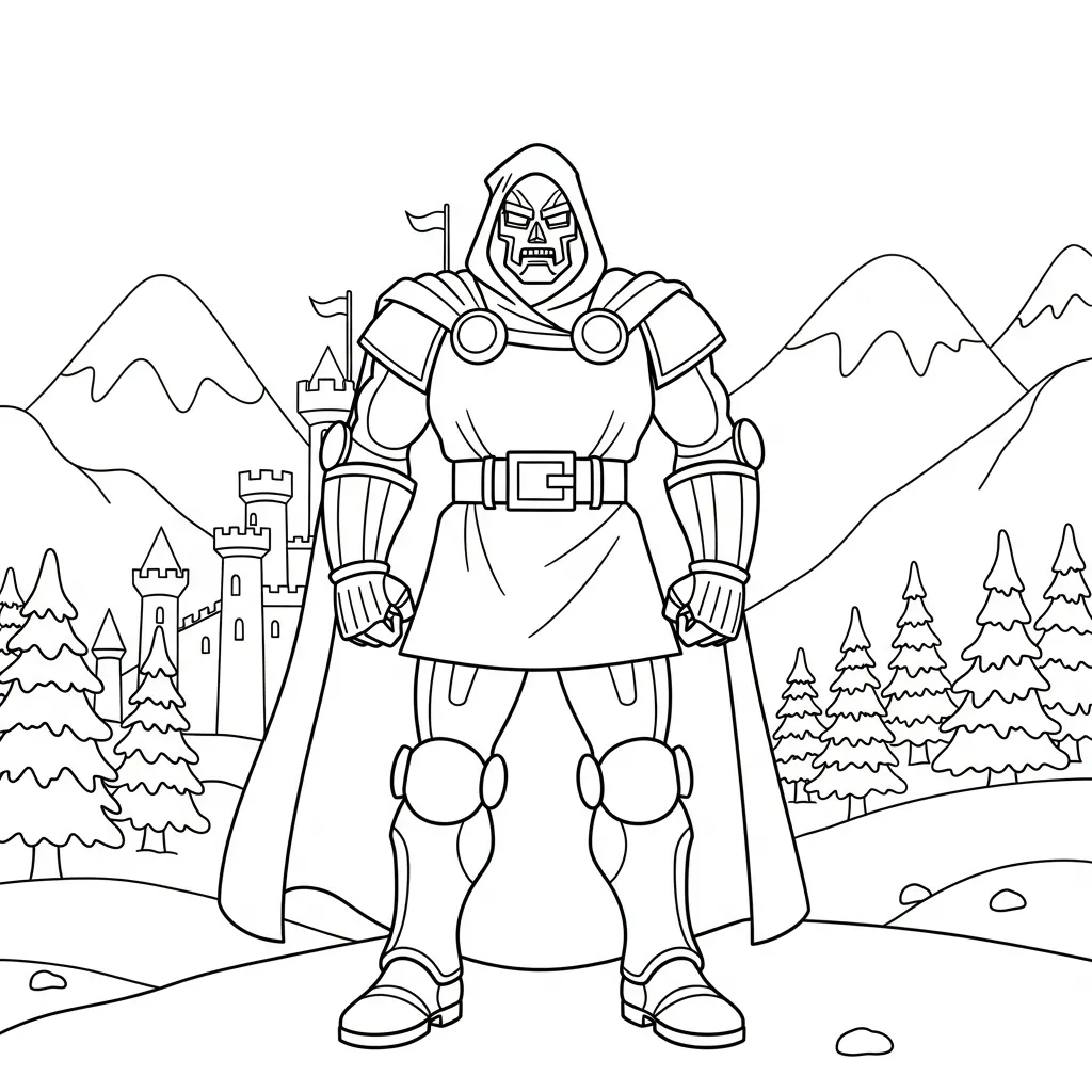 Doctor Doom 20 para colorear en línea gratis