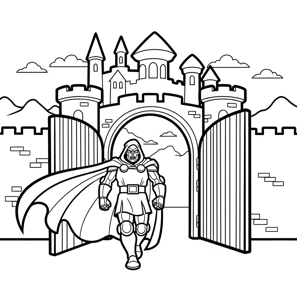 Doctor Doom 22 para colorear y aprendizaje
