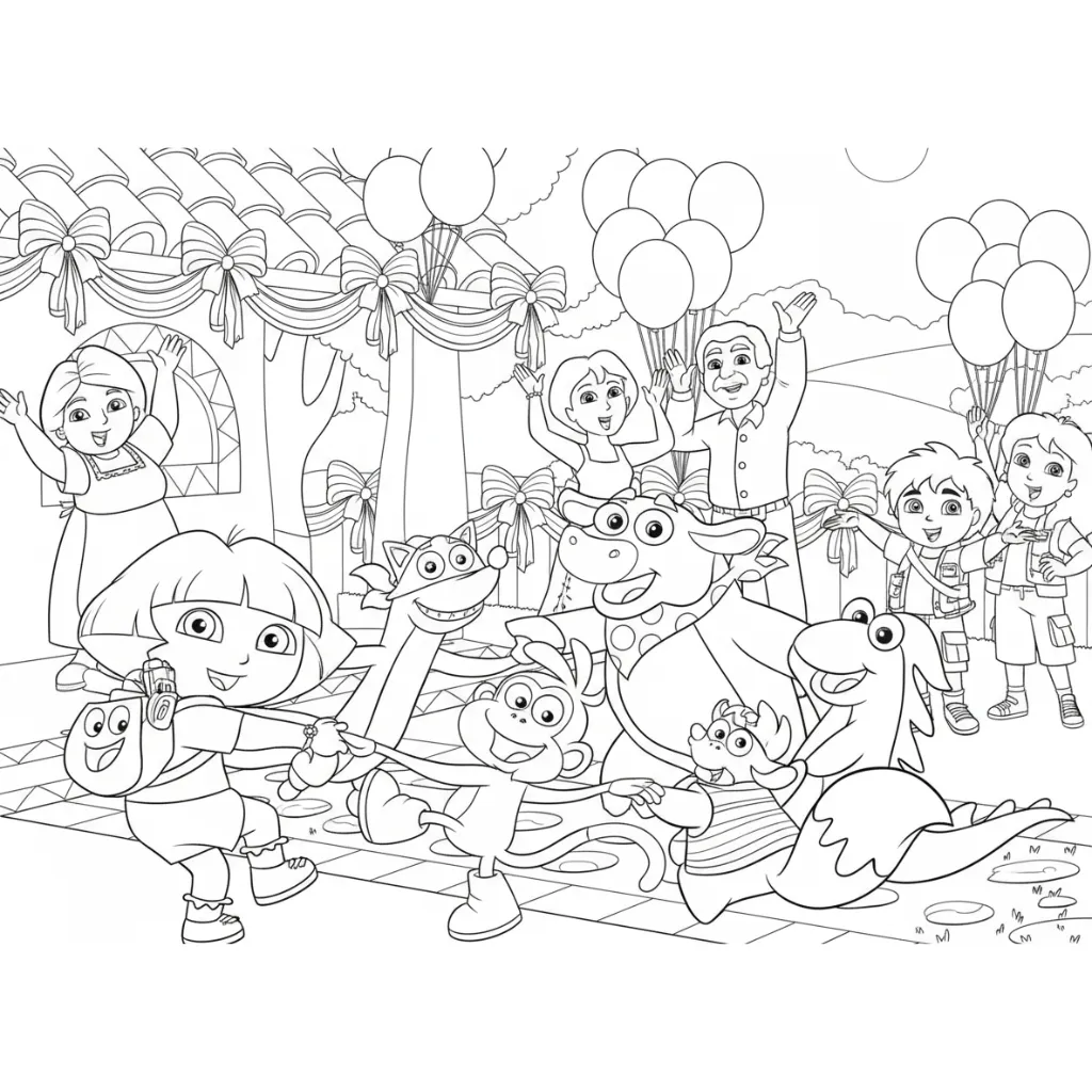 imagen para colorear Dora la Exploradora6 niño