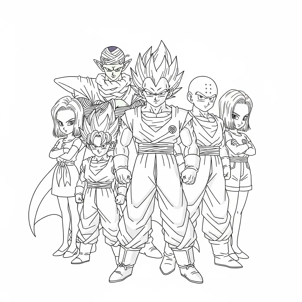 Dragon Ball Z para colorear para imprimir