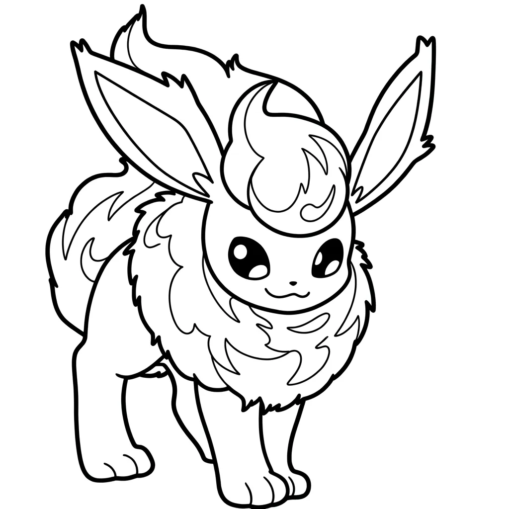 imagen de Eevee 9 para colorear para niño
