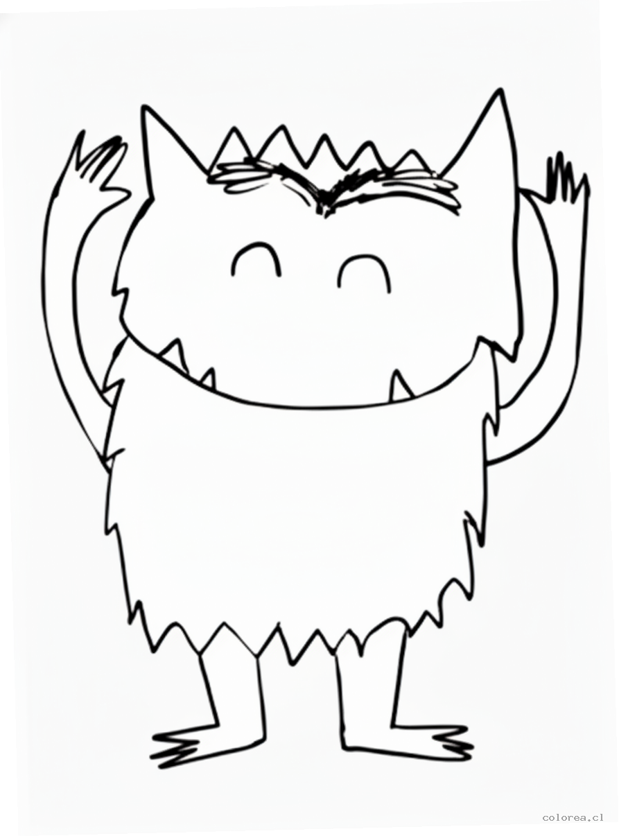 El Monstruo De Colores para colorear para imprimir a4