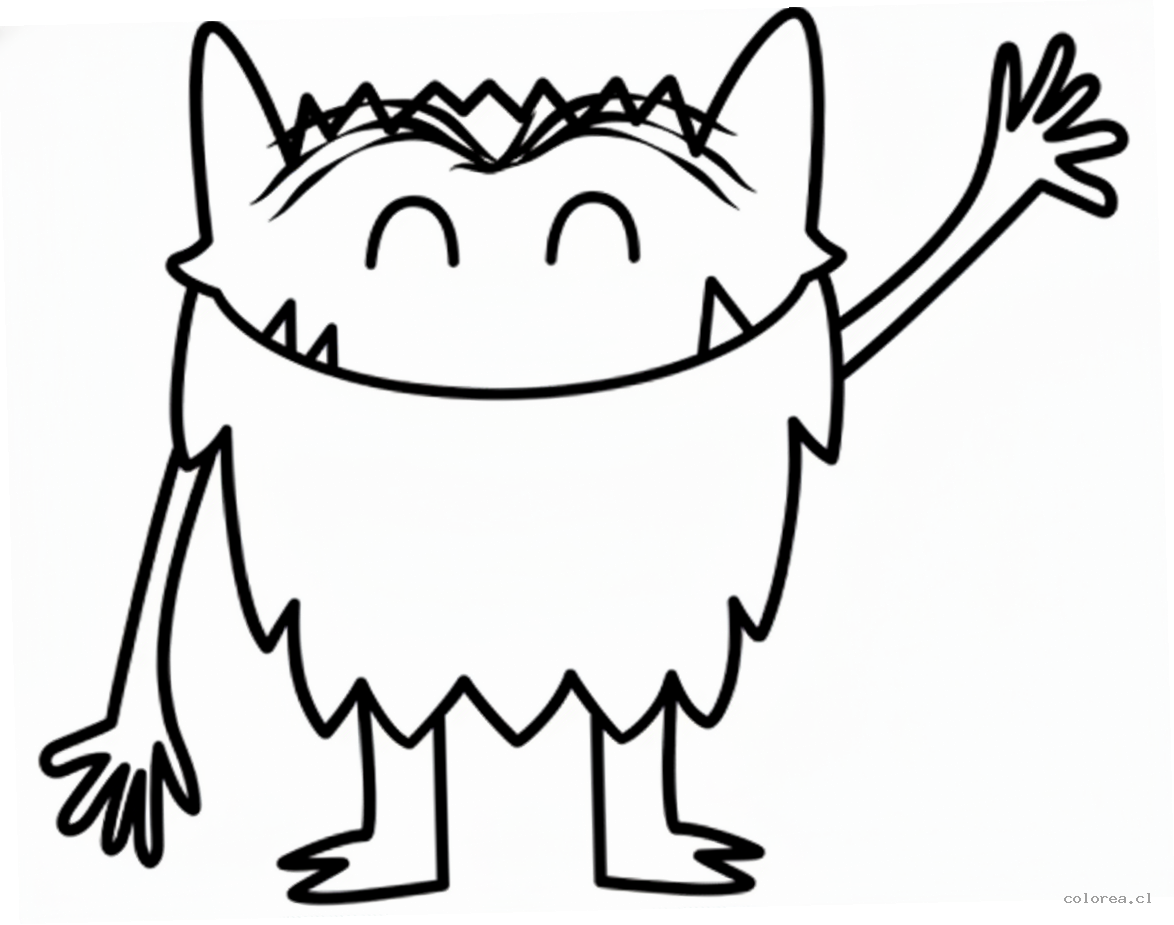 El Monstruo De Colores para colorear gratis para imprimir 1