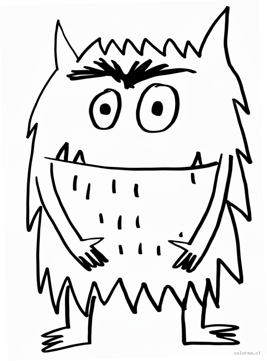 El Monstruo De Colores para colorear gratis para imprimir