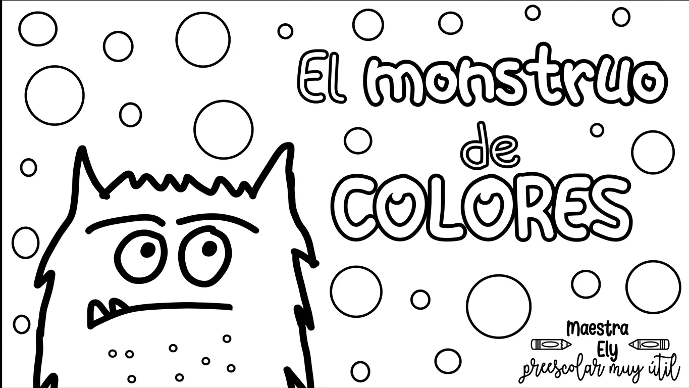 El Monstruo De Colores Para Colorear para colorear para imprimir para niño de 9 años