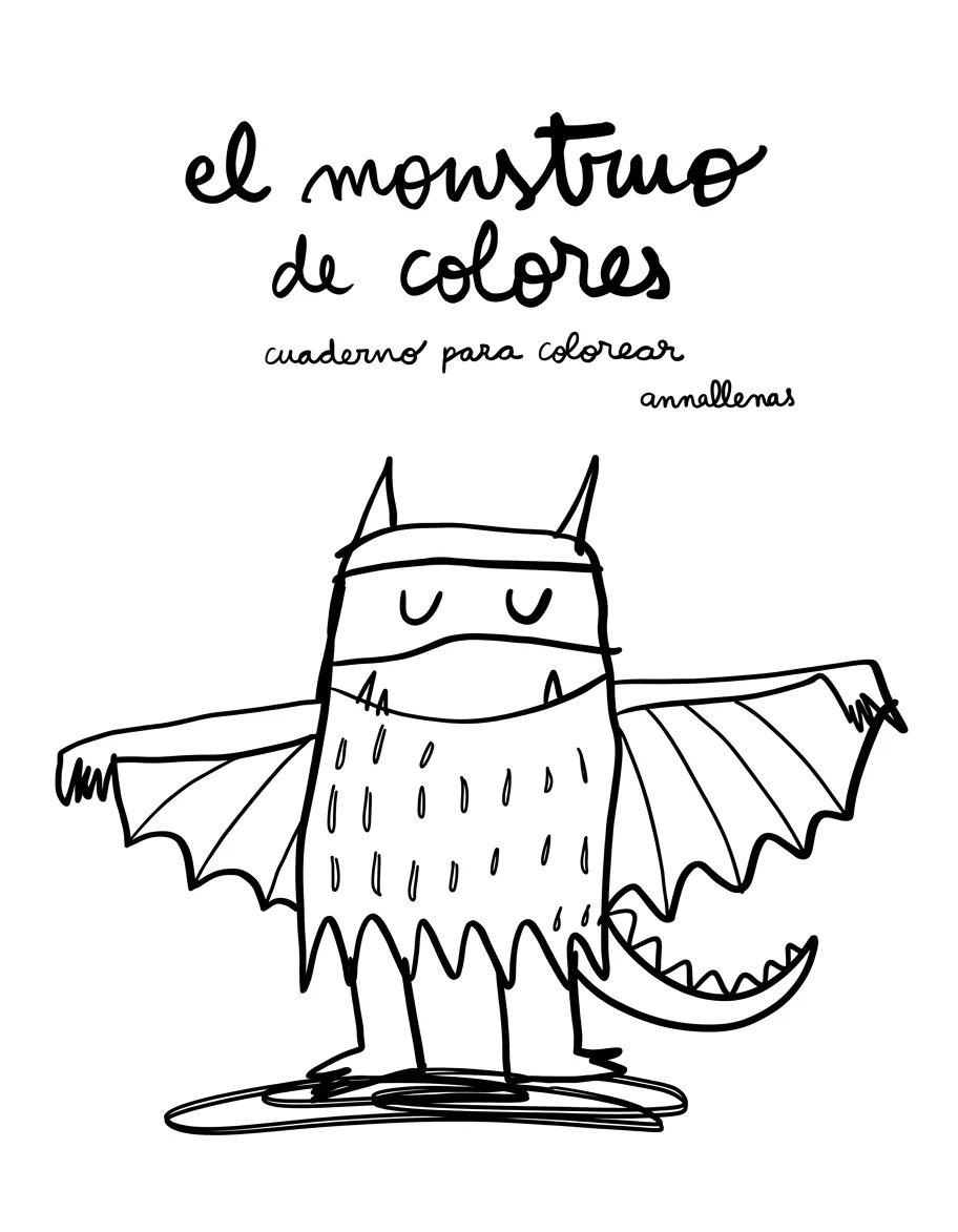 El Monstruo De Colores Para Colorear para colorear para imprimir para niño de 6 años