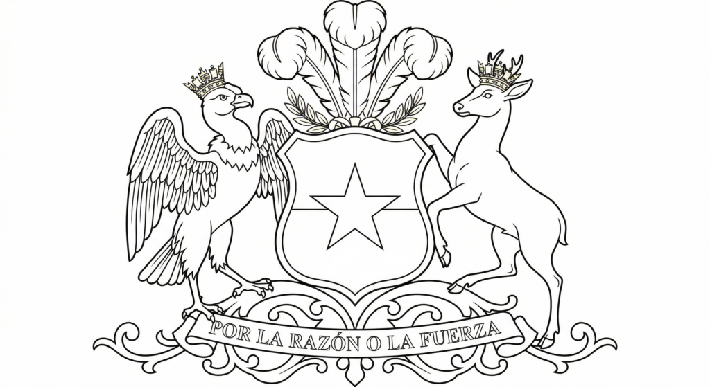 Escudo nacional de chile para colorear