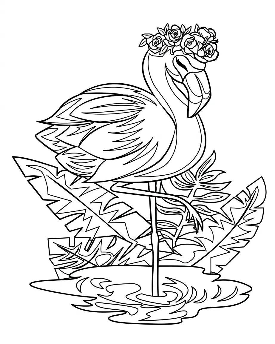 para imprimir Flamenco 6 para colorear gratis