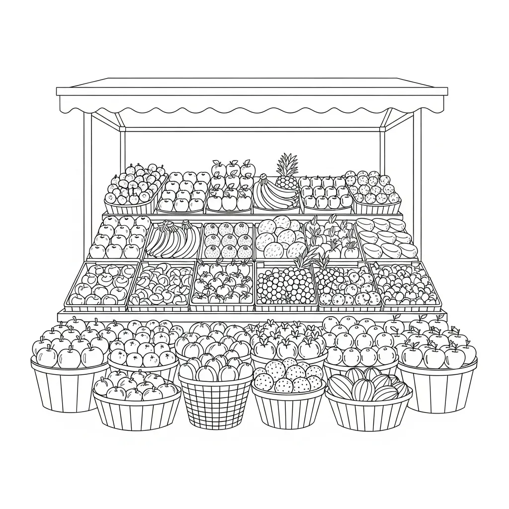 Colección de Frutas para colorear