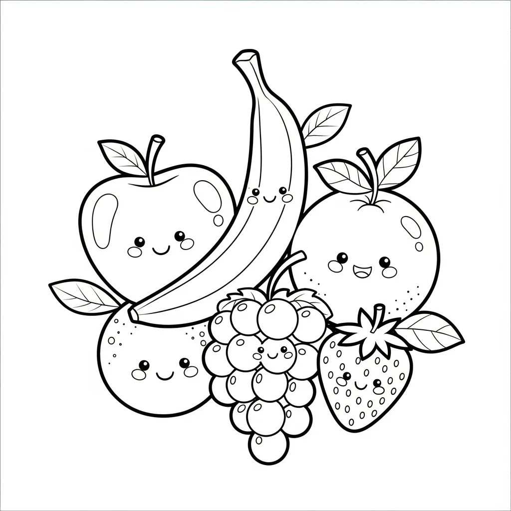 para imprimir Frutas Para Colorear para colorear gratis