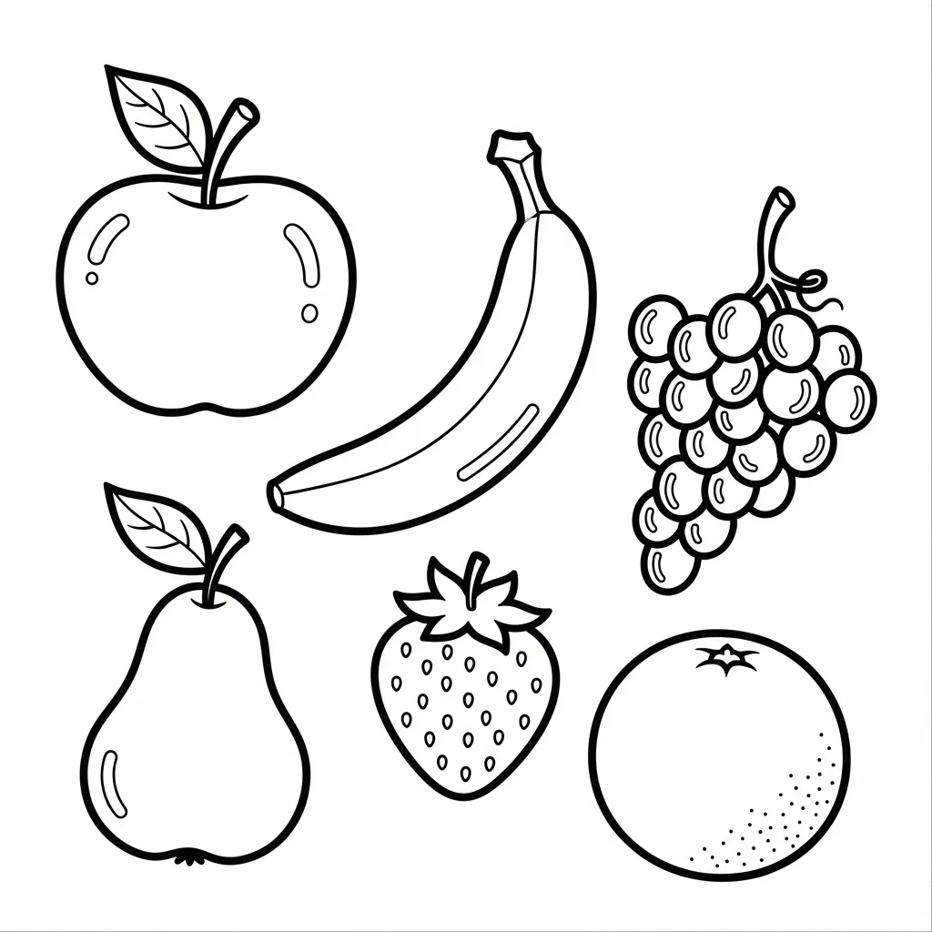 Frutas Para Colorear para colorear y dibujo para imprimir