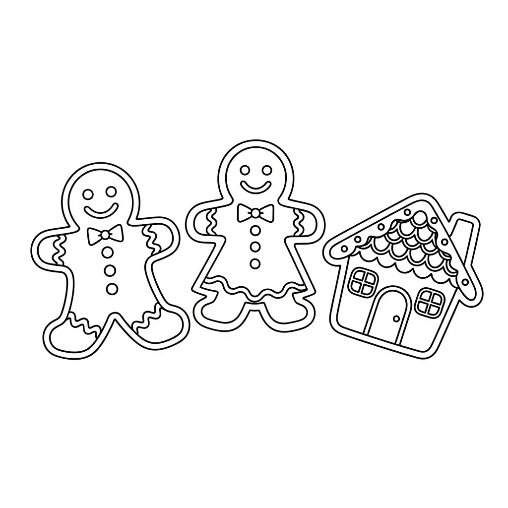 descargar Galleta de Jengibre Para Colorear para colorear gratis 1
