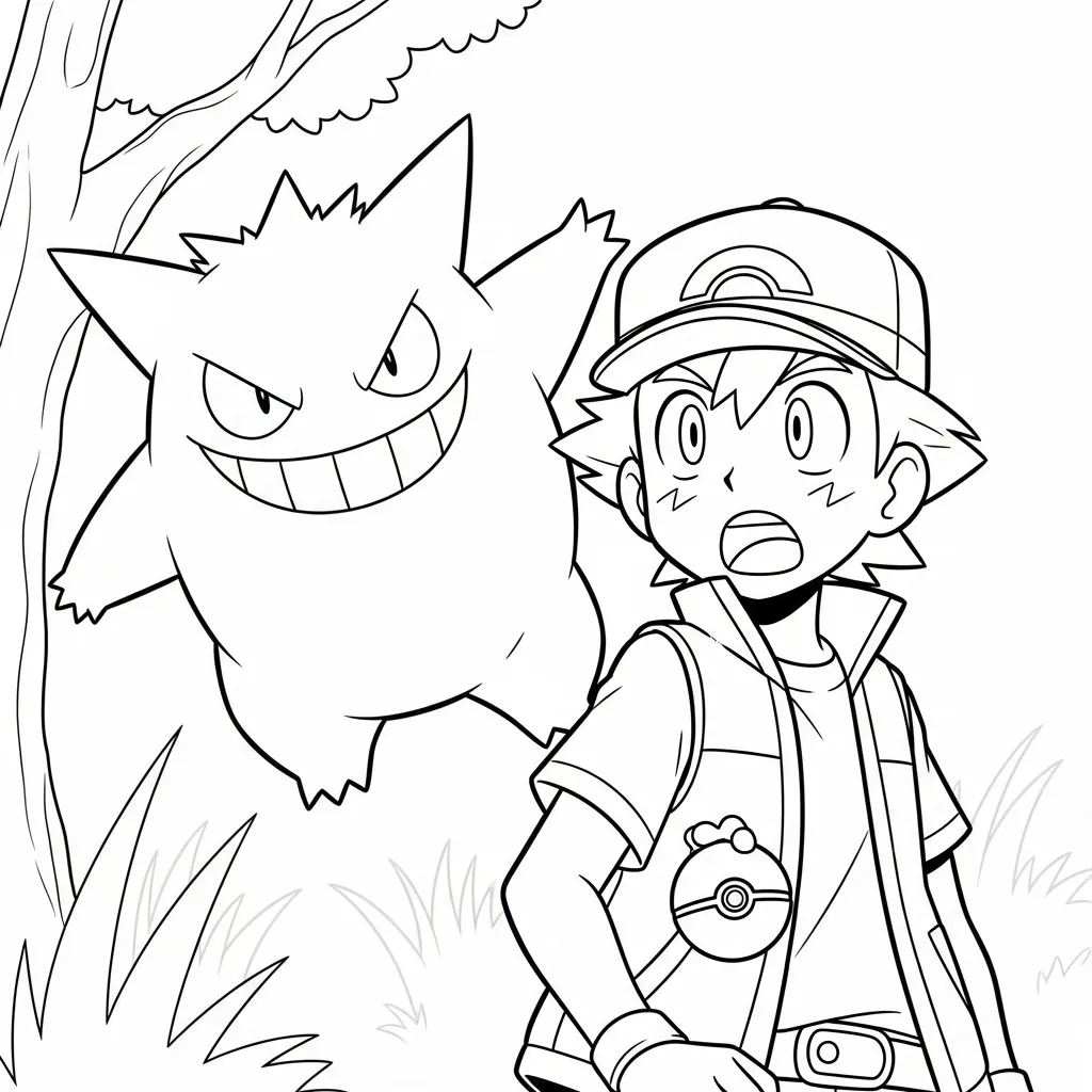 Gengar 14 para dibujar e imprimir