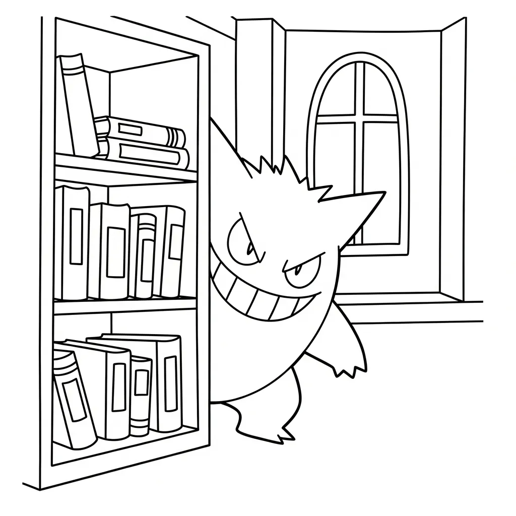 Gengar 17 para colorear para niño de 8 años