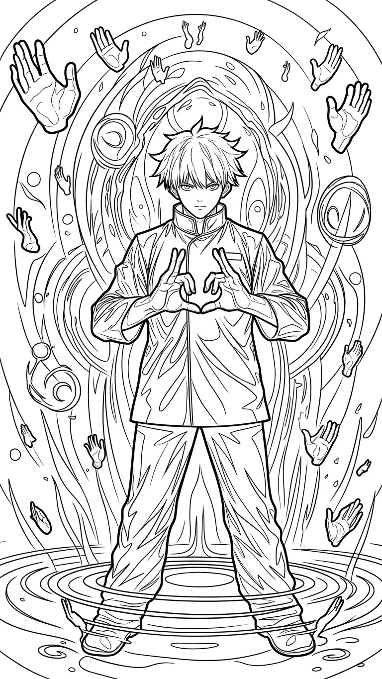 Gojo Satoru 26 para colorear para imprimir gratis