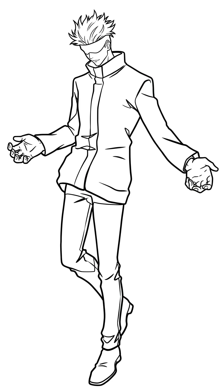 Gojo Satoru 7 para colorear gratis para imprimir