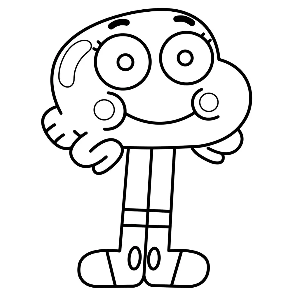 Gumball 18 para colorear gratis para imprimir