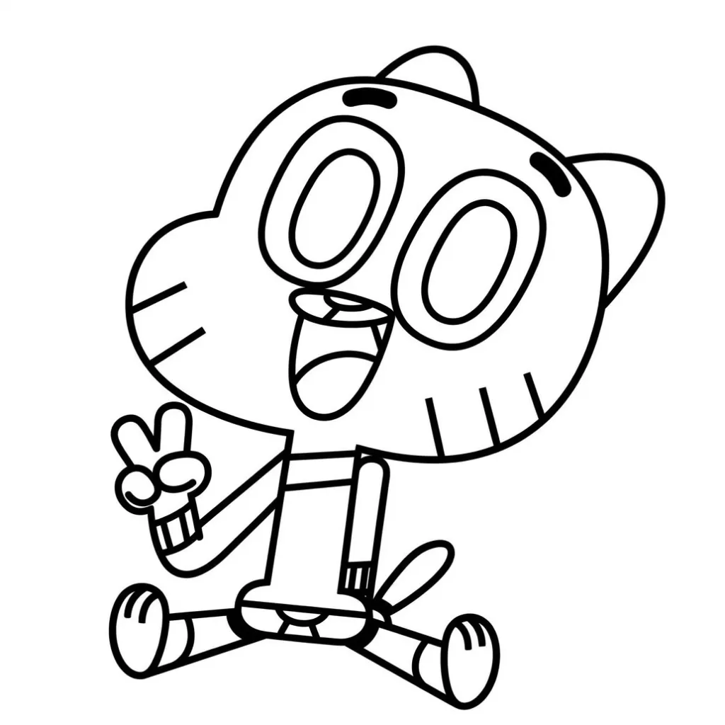 Gumball 26 para colorear de para niños