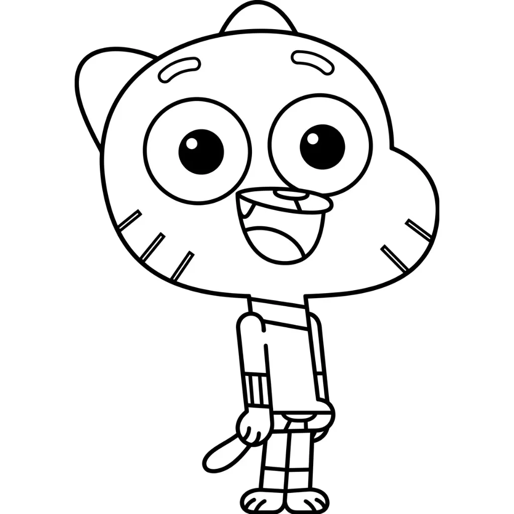 Gumball 29 para colorear para niño