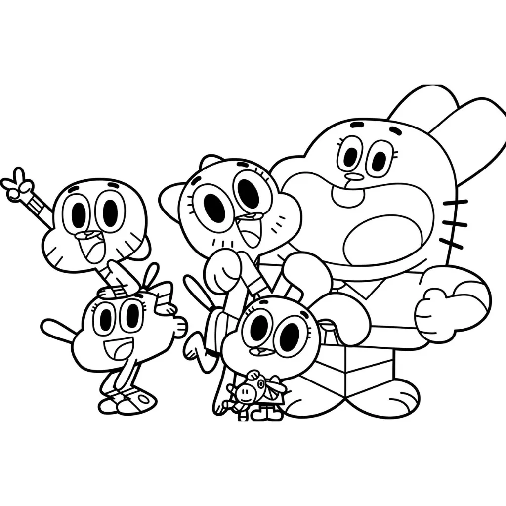 Colección de Gumball para colorear