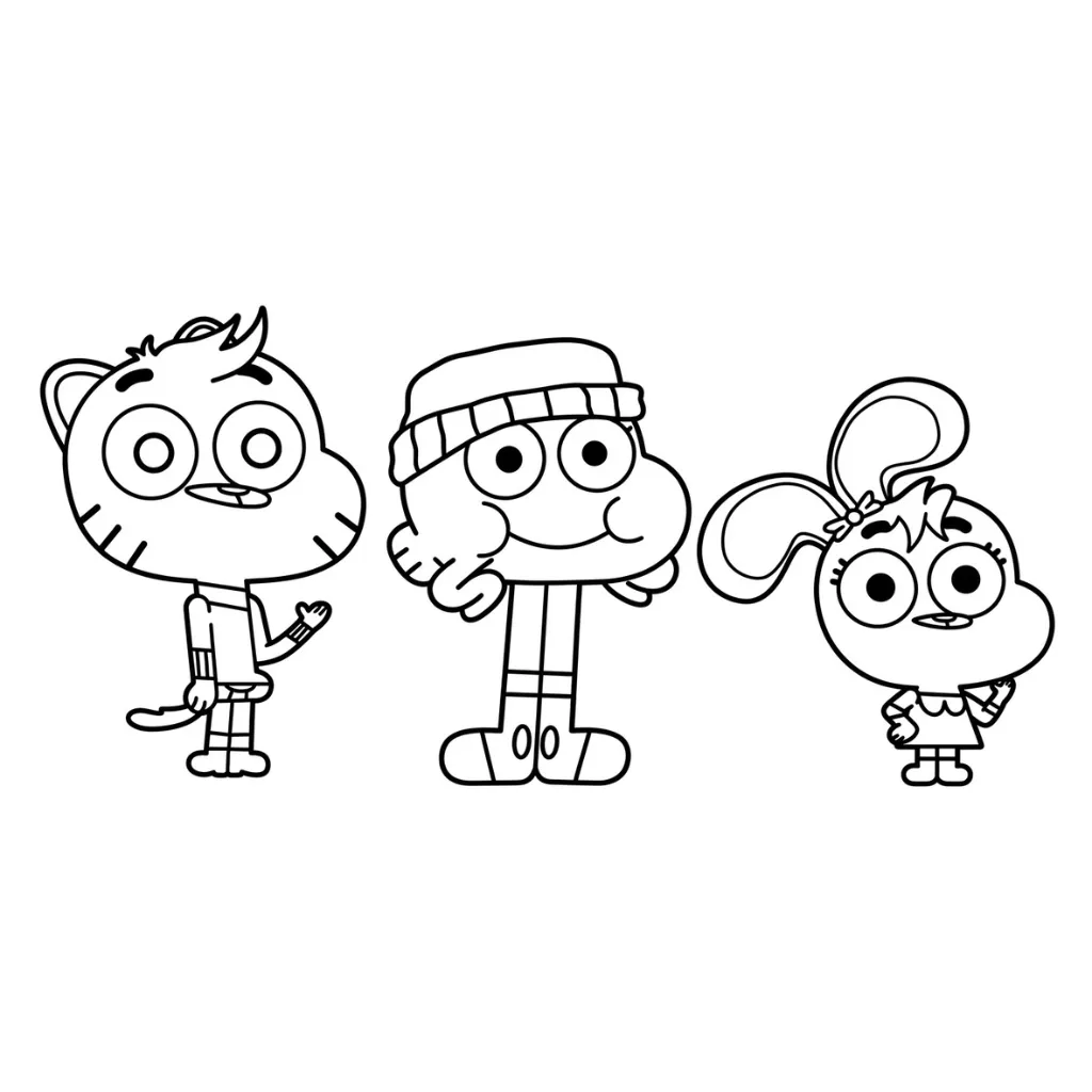 Gumball 9 para colorear y recortar para imprimir