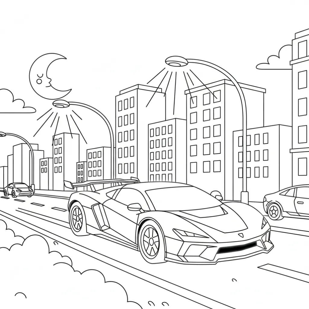 Hot Wheels1 para colorear gratis para imprimir