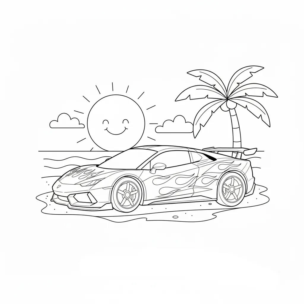 Hot Wheels3 para colorear gratis para imprimir
