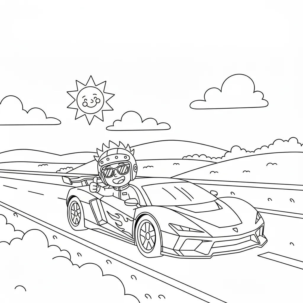 Hot Wheels7 para colorear para niños