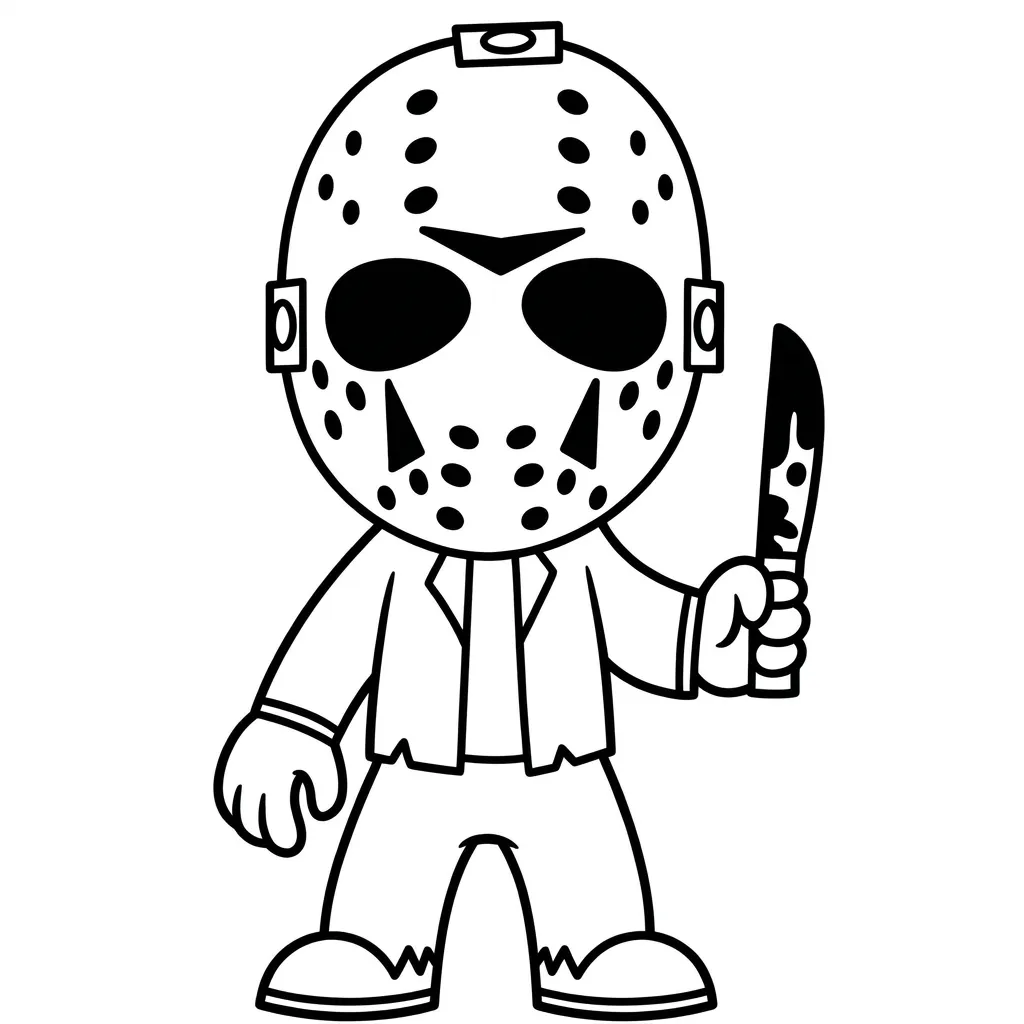 Jason Voorhees 16 para colorear y dibujo para imprimir