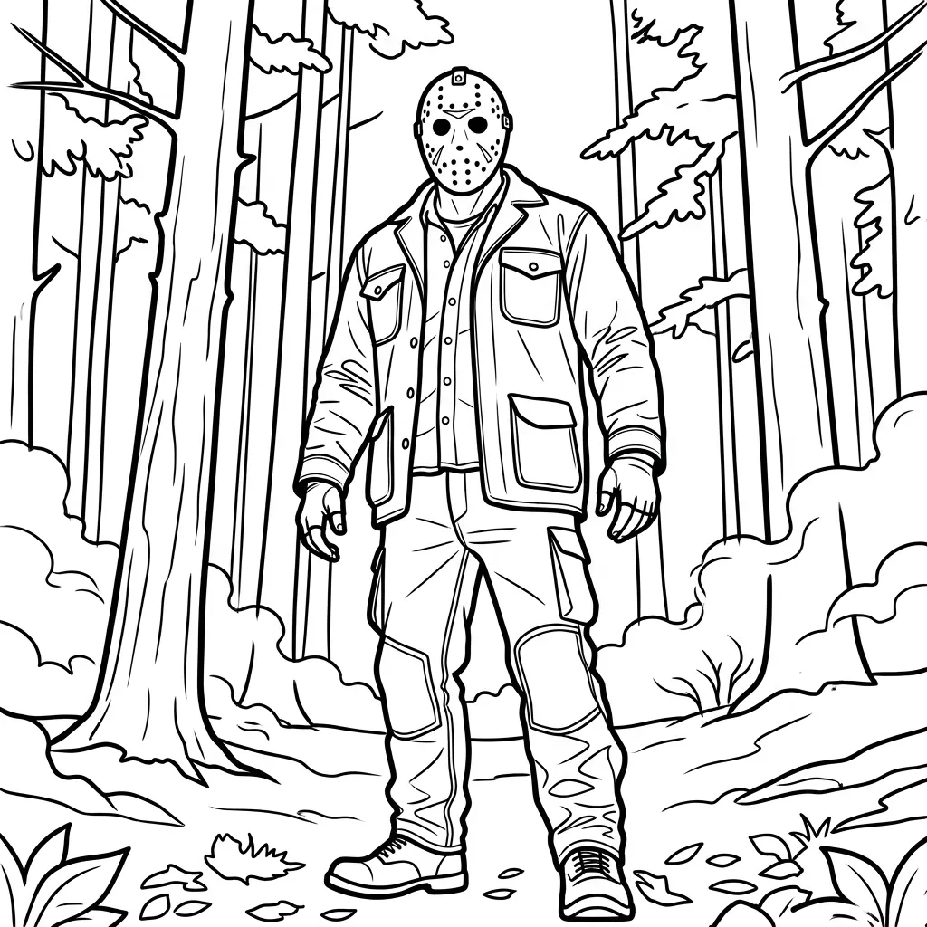 Jason Voorhees 6 para colorear en línea