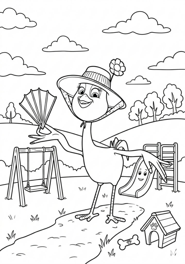 Josefina la gallina para pintar