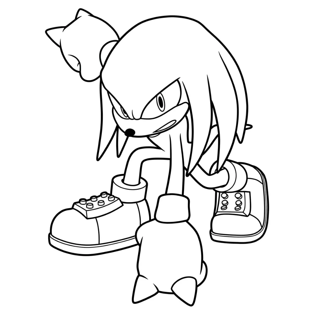 descargar Knuckles 10 para colorear gratis