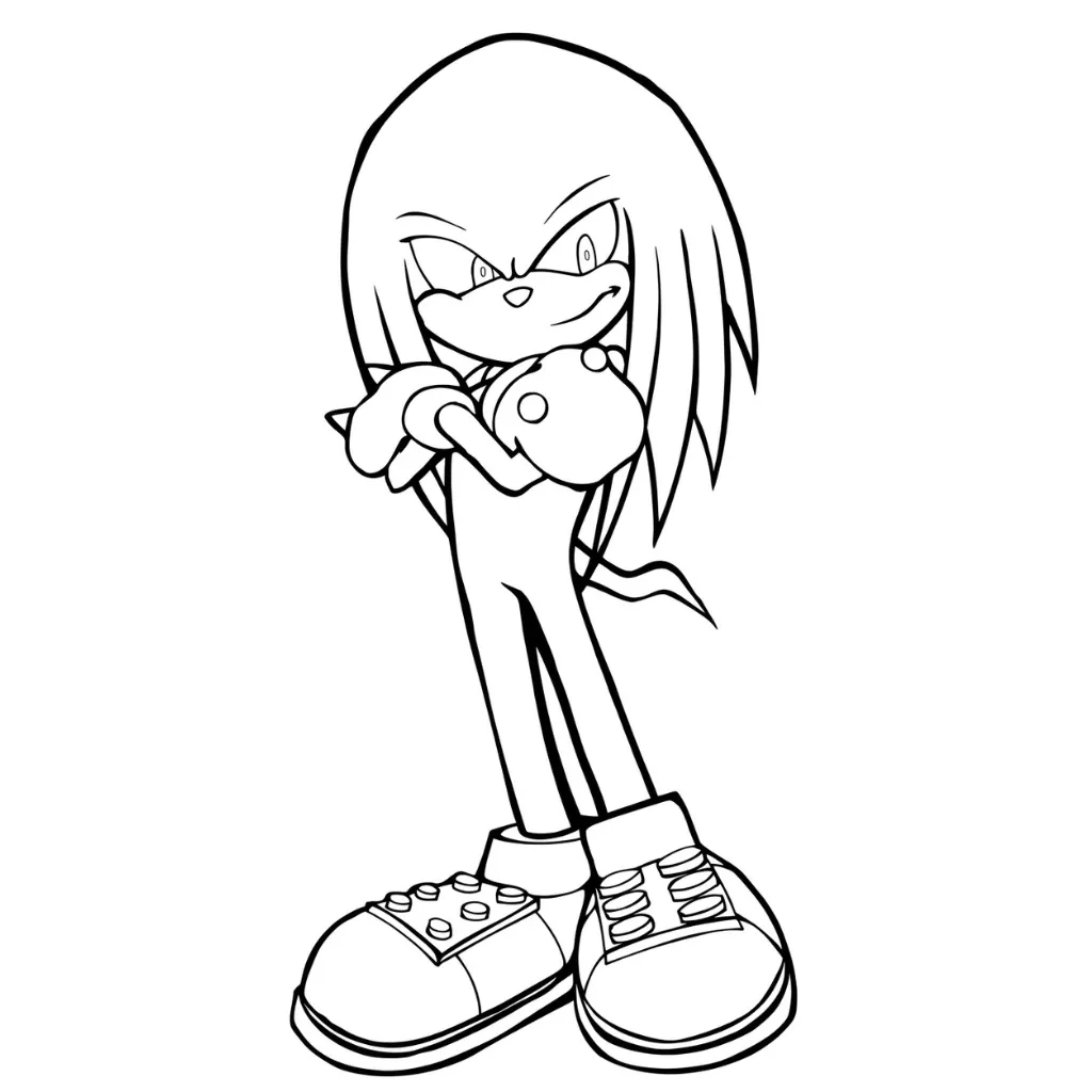 Knuckles 15 para colorear para imprimir gratis