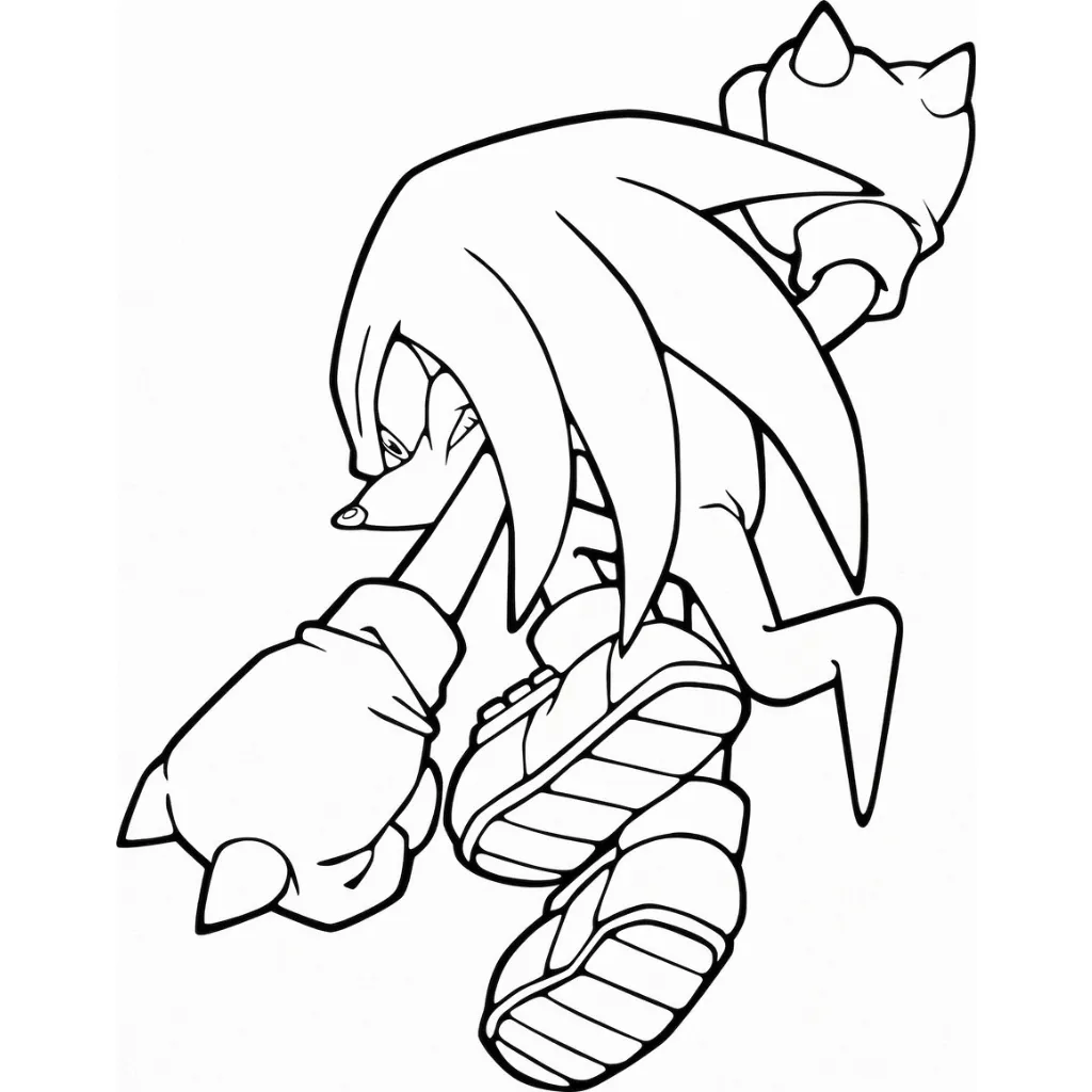 Knuckles 16 para colorear para niño