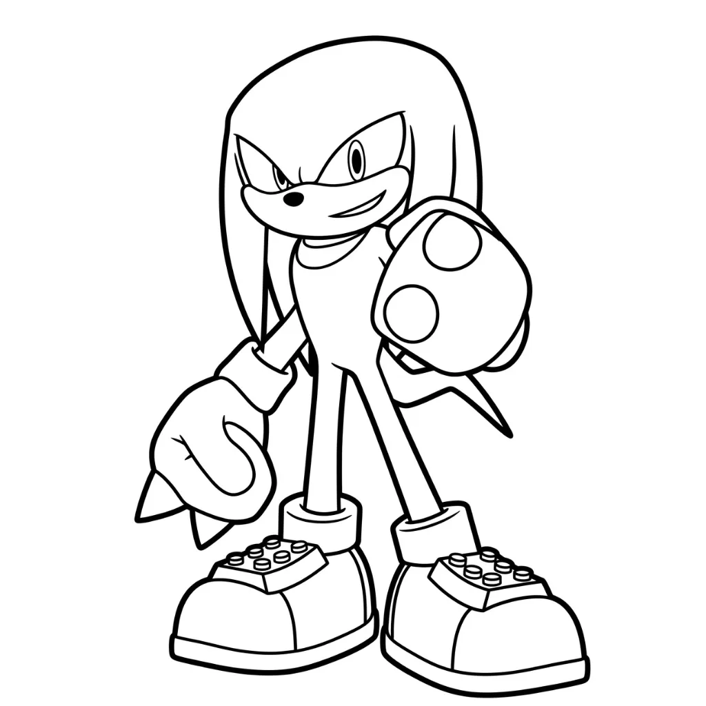 Knuckles 23 para colorear para imprimir gratis