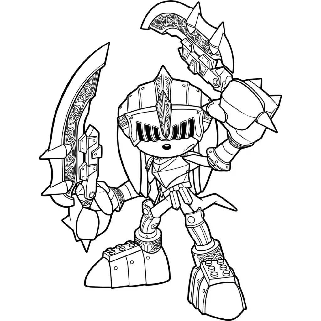 Knuckles 3 para colorear y aprendizaje