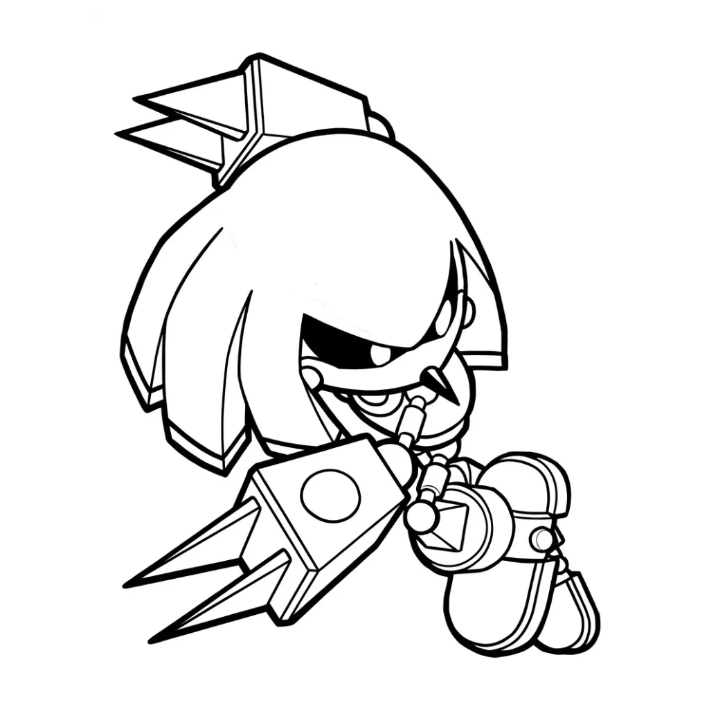 Knuckles 6 para colorear para imprimir para niño de 12 años