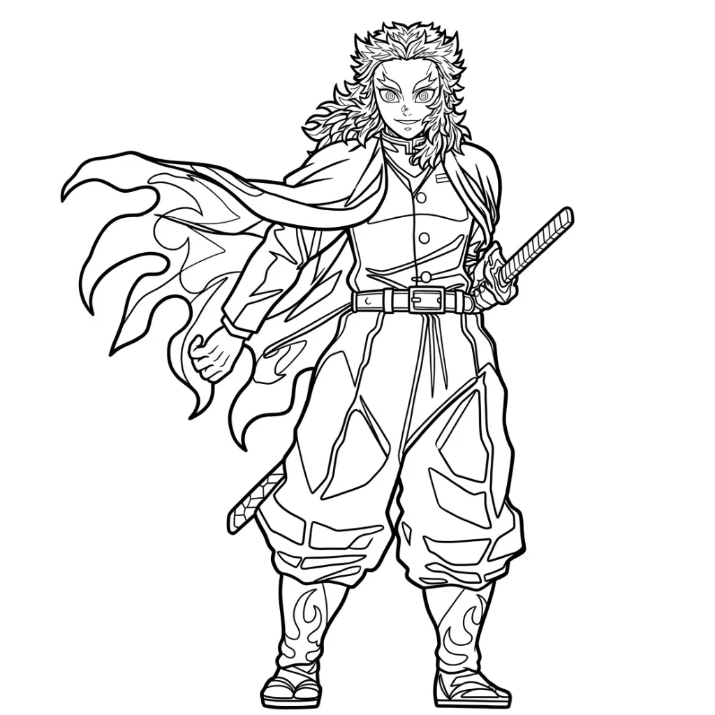 Kyojuro Rengoku 20 para colorear gratis