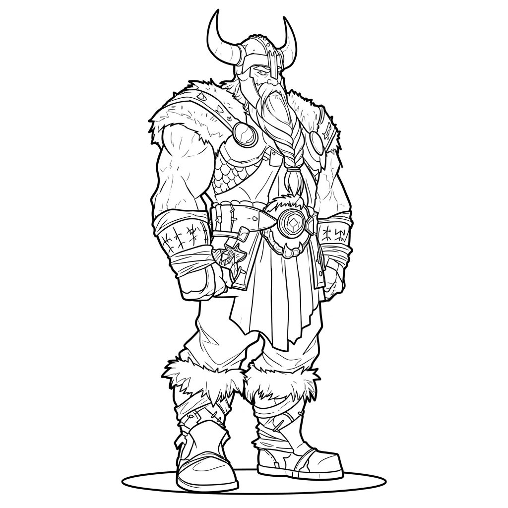 Las Vikingas 3 para colorear para niño de 2 años