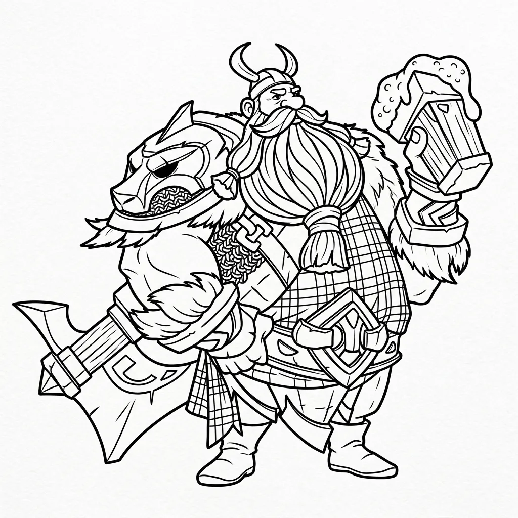 Las Vikingas 4 para colorear y dibujo para imprimir
