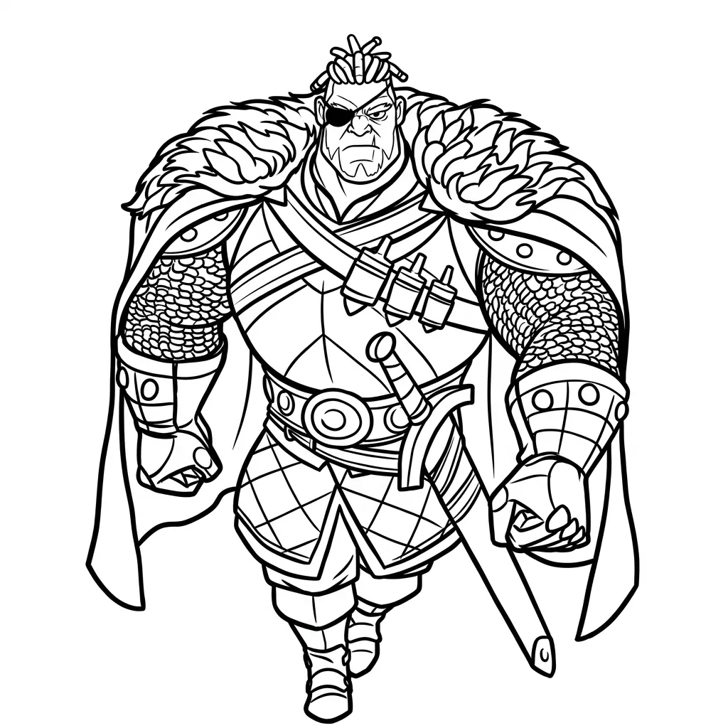 Las Vikingas 9 para colorear en línea para niño
