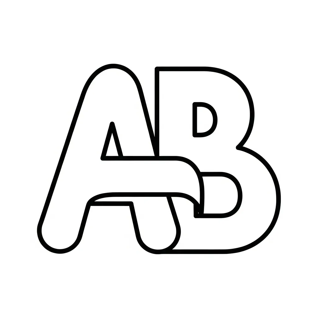 Letras Para Colorear para colorear y recortar