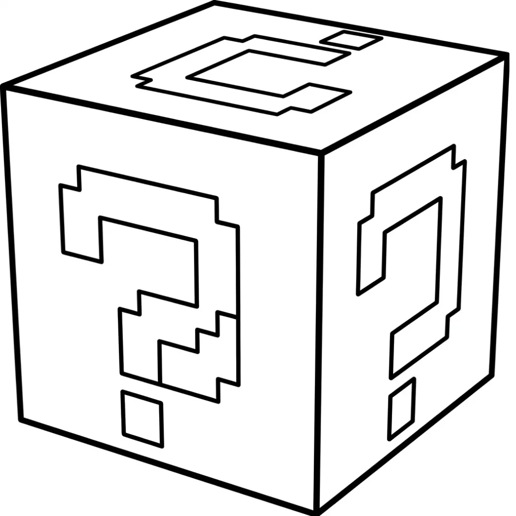 Lucky Block 10 para colorear para imprimir para niño de 6 años