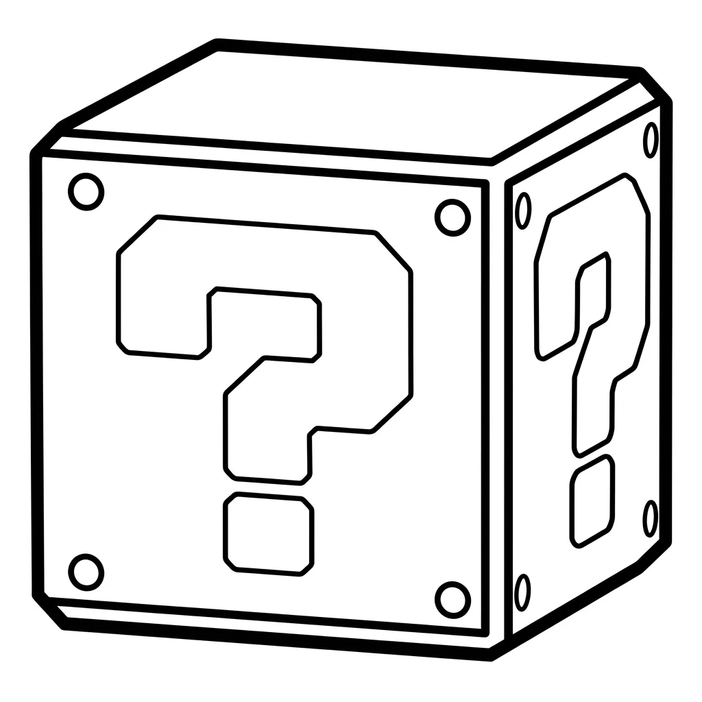 Lucky Block 11 para colorear para niños para descargar