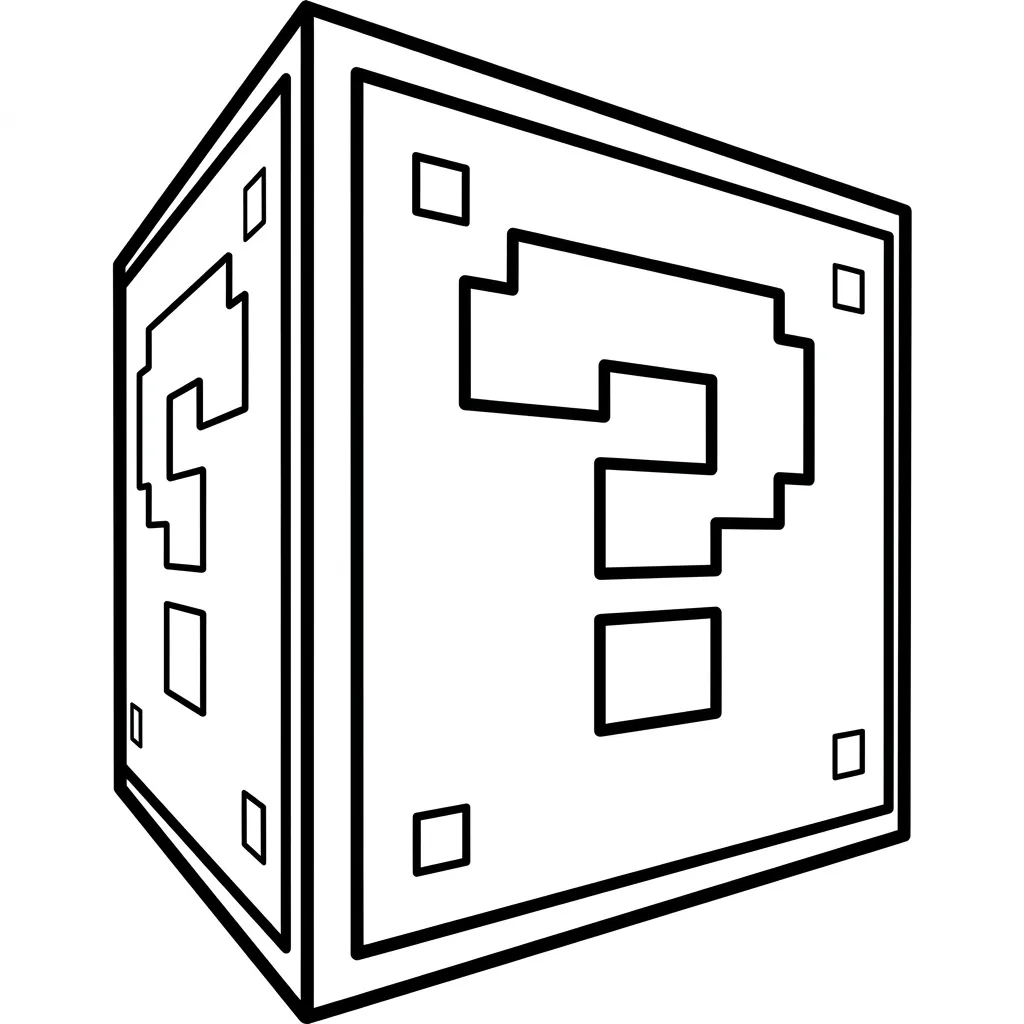 Lucky Block 13 para colorear para niño de 3 años