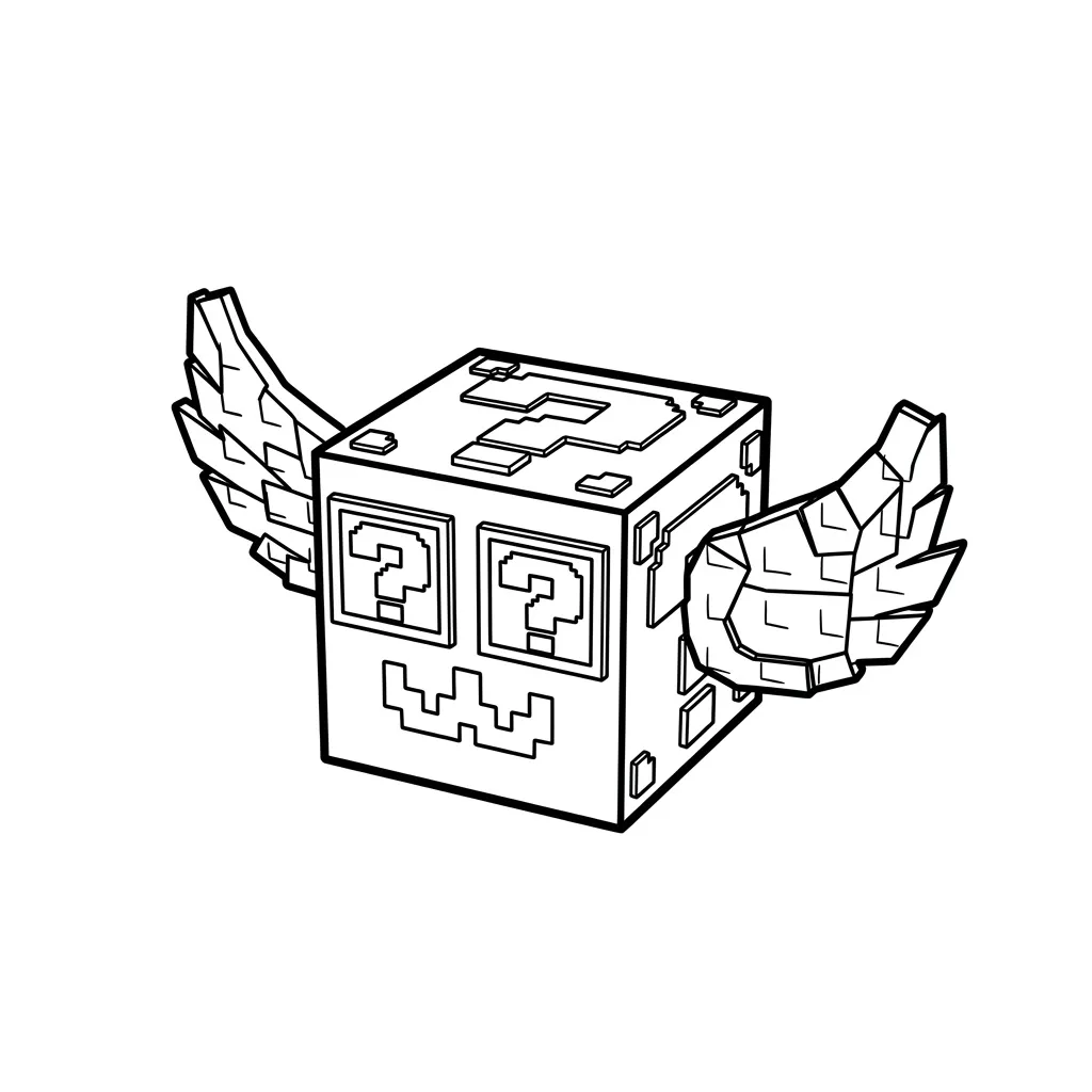 Lucky Block 23 para colorear para imprimir para niño de 2 años