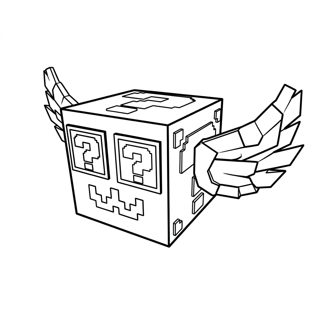 Lucky Block 24 para colorear gratis para imprimir