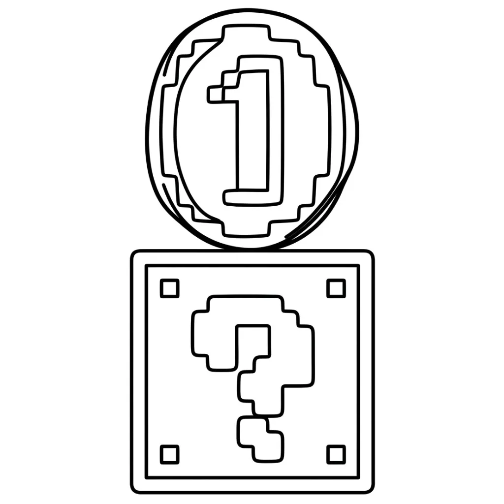 Lucky Block 5 para colorear gratis en línea