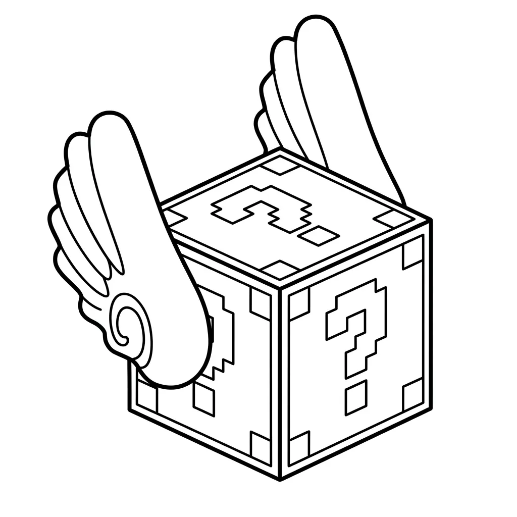 Lucky Block 6 para colorear gratis para niños